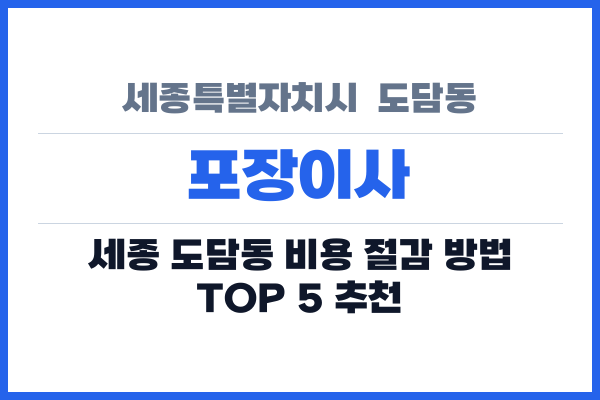 세종특별자치시  도담동 포장이사