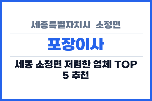 세종특별자치시  소정면 포장이사