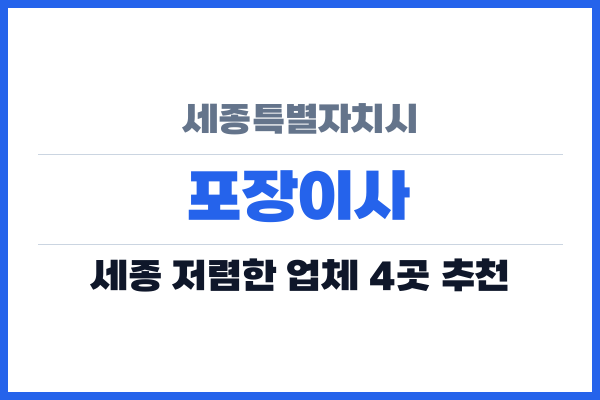 세종특별자치시 포장이사